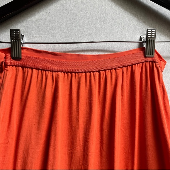 COS 100% Viscose Elegant Orange A line Women's Skirt Sz 2 - Picture 3 of 10